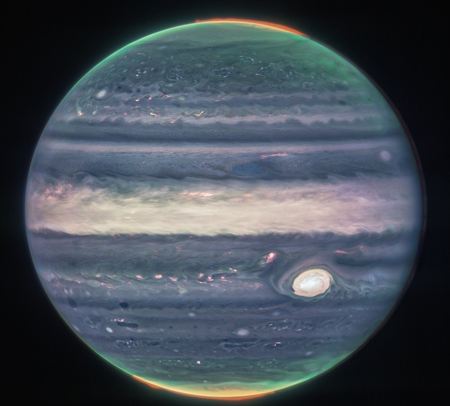 В глубину: Впечатляющее изображение Юпитера, полученное космическим телескопом "Джеймс Вебб "