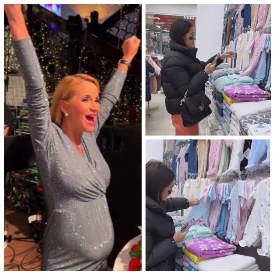 Ксения Бородина помогла Ольге Орловой выбрать вещи для будущего малыша.