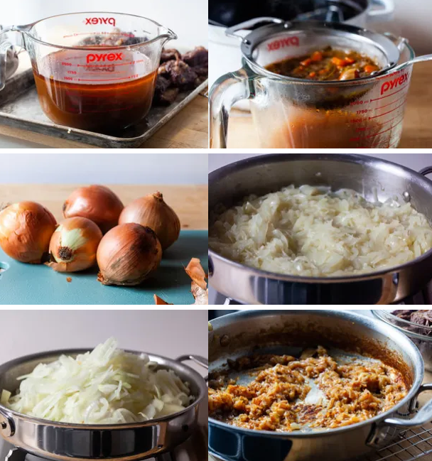 Луковый суп с короткими ребрышками