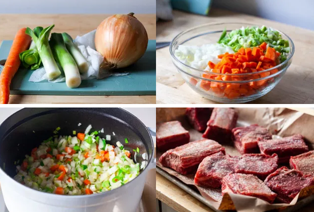 Луковый суп с короткими ребрышками