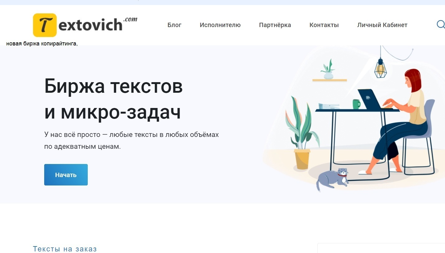 Обзор Textovich; новинка среди бирж копирайтинга.