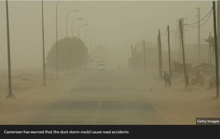 Пыльная буря в Сахаре угрожает половине Камеруна