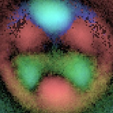 Атомы неона и лазерный луч