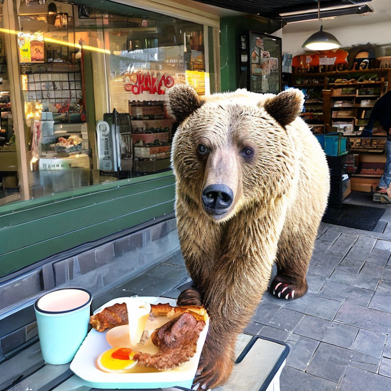Медведь решил позавтракать в магазине