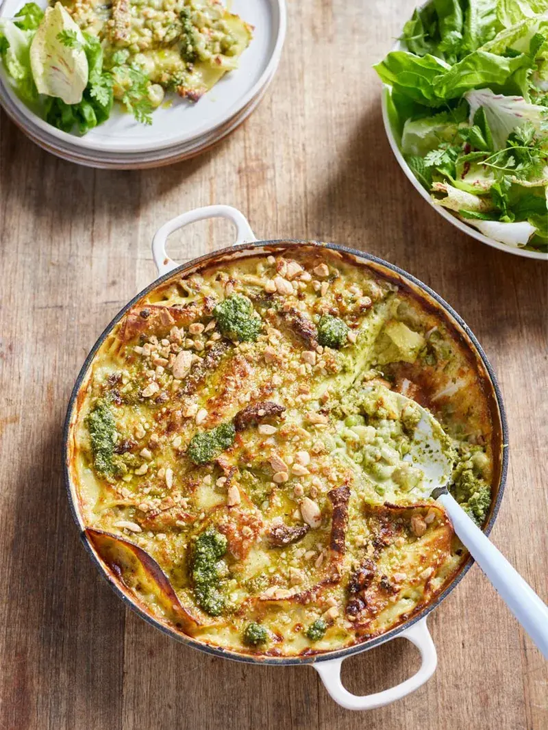 Вегетарианская лазанья на одной сковороде