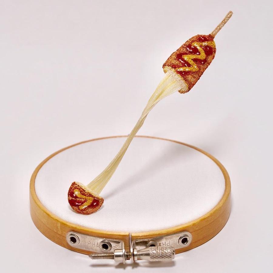 Реалистичная вышивка еды, которая вызовет у вас слюноотделение