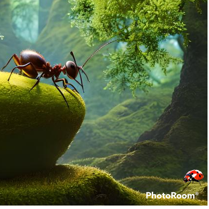 Как маленький муравей познакомился с божьей коровкой