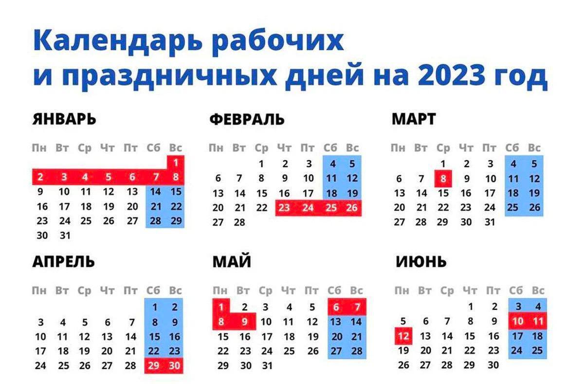 производственный календарь на 2023 картинки с праздниками