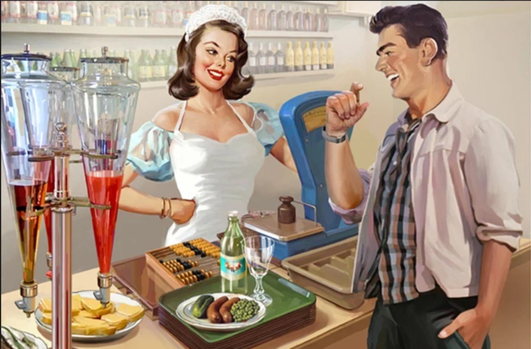 Назад в СССР. Нереально красивые девушки на советском пин-ап плакате