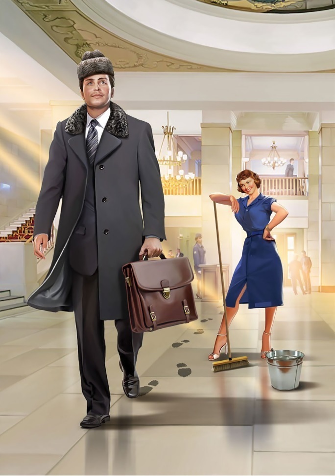 Назад в СССР. Нереально красивые девушки на советском пин-ап плакате