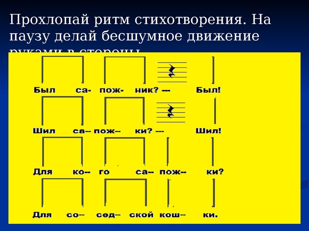 Схема ритма стихотворения