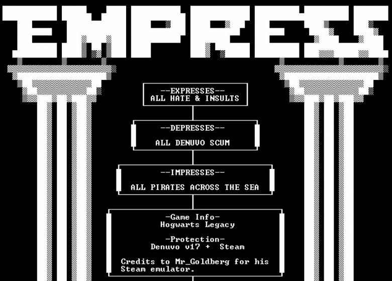 Hogwarts Legacy взломана и выложена на торрент: защита Denuvo не устояла перед хакером Empress