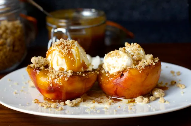 Персики на гриле