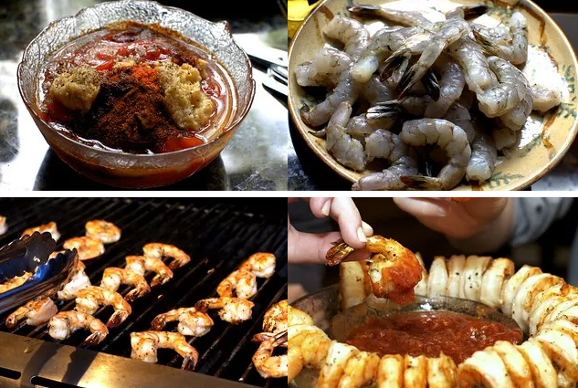 Коктейль из жареных креветок