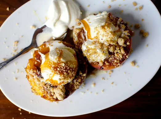 Персики на гриле