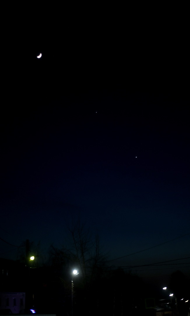 Луна, Венера и Юпитер 2023.02.23