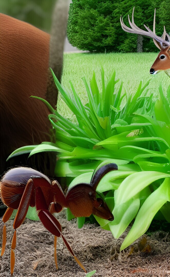 Муравьи vs олени.