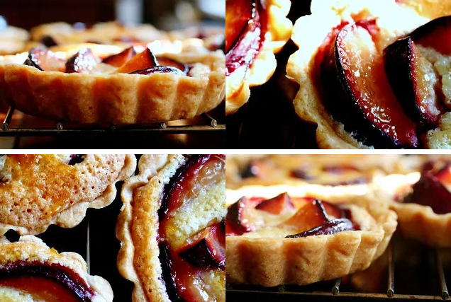 Сливово-миндальный пирог