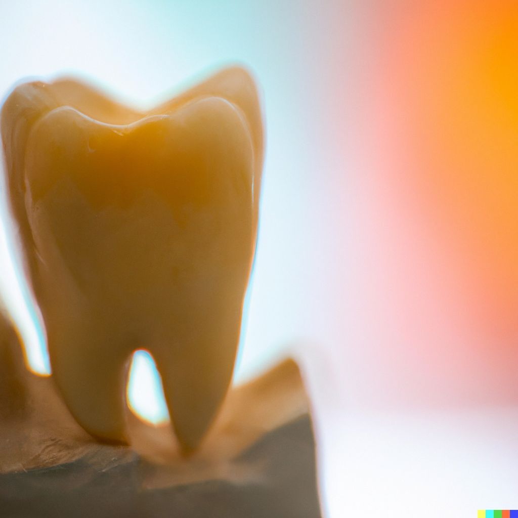 Человеческие зубы в статуе