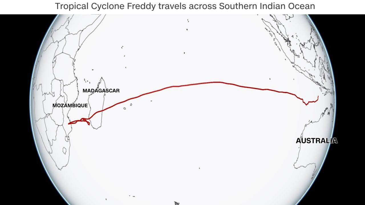 Фредди станет самым продолжительным тропическим циклоном в мире, поскольку он угрожает обрушиться на Мозамбик во второй раз