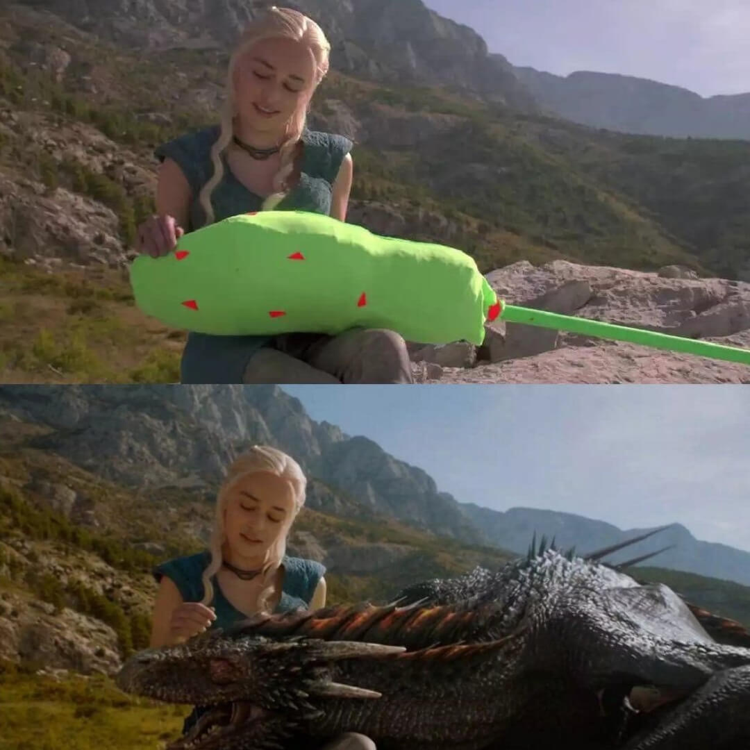 Интересные фотографии с зеленым экраном, которые показывают, как на самом деле работает Голливуд