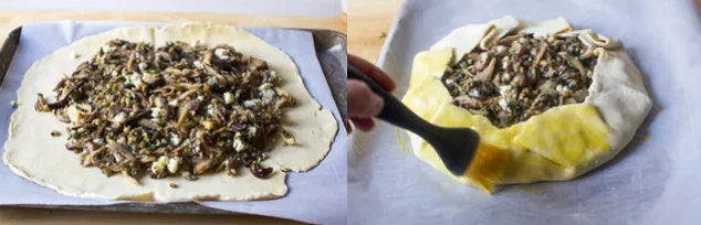 Галет из диких грибов и стильтона