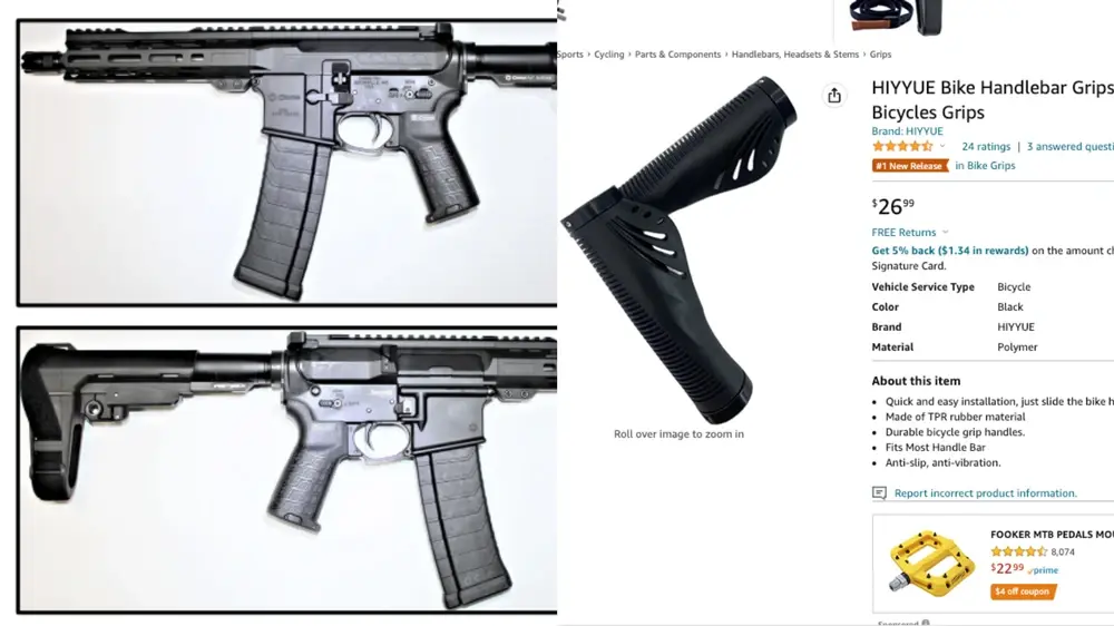 Продавцы Amazon замаскировали запрещенные детали оружия под велосипедные рули.