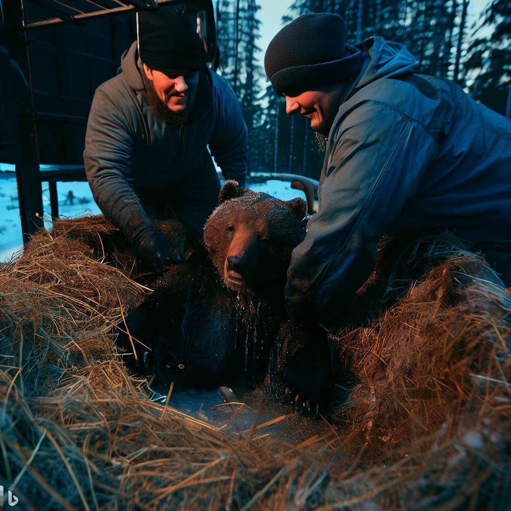 Освобождение замерзшего медведя в Пермском крае: история о том, как люди могут спасти жизнь диким животным
