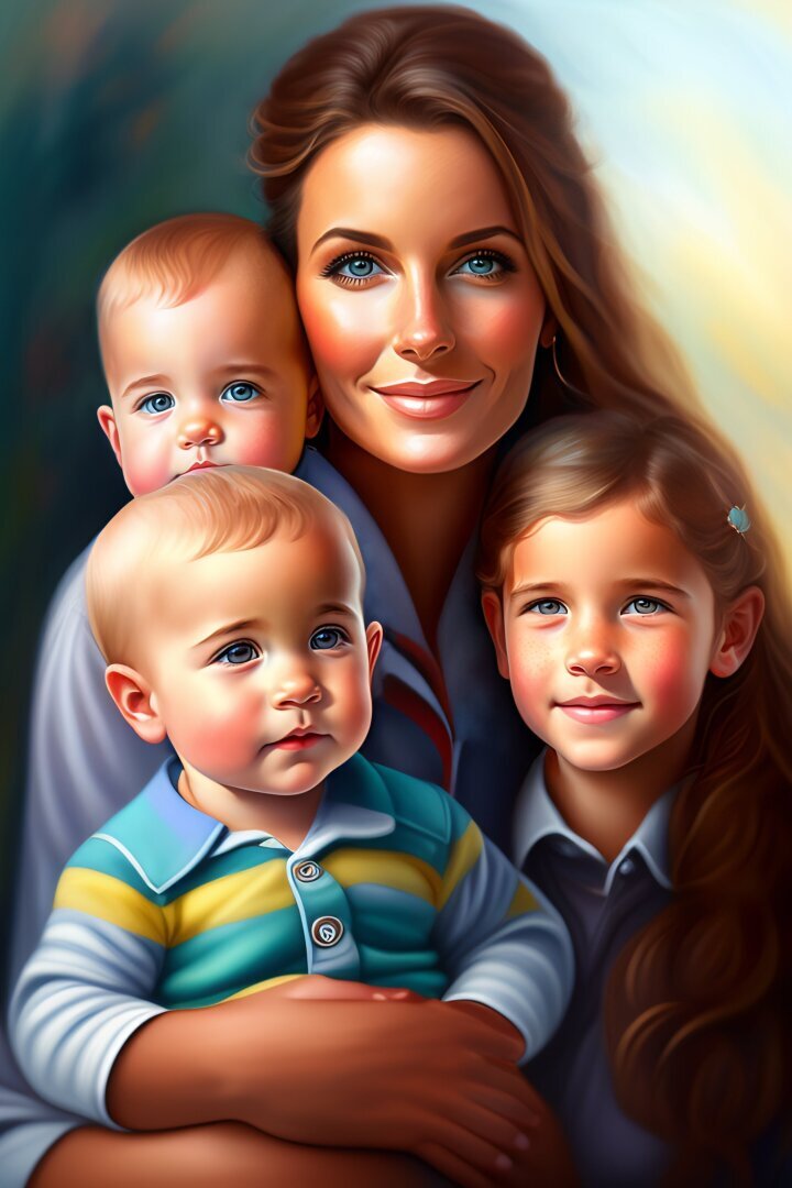 История матери-одиночки с тремя детьми