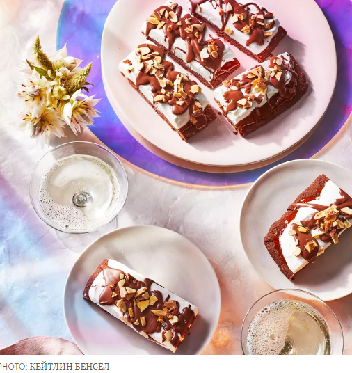 Зефирно-шоколадные песочные ломтики