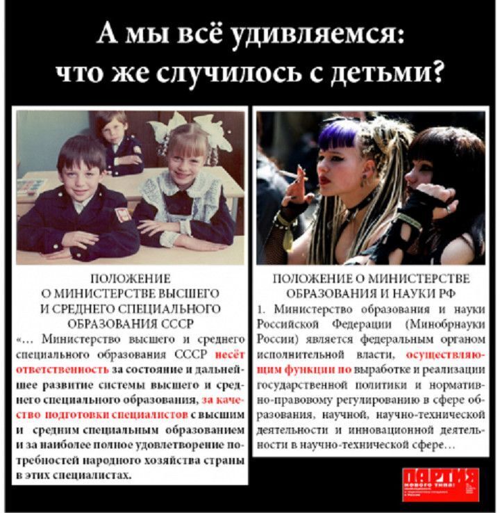 Воспитание молодежи в России и воспитание молодежи в СССР: В чем существенная разница