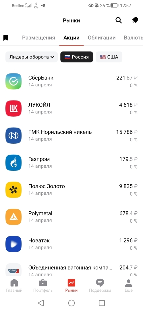 Рекомендую приложение "Альфа инвестиции" от Альфа банка