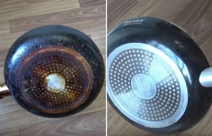 Простейший способ удаления застарелого нагара со сковороды, для того чтобы она сияла как новая