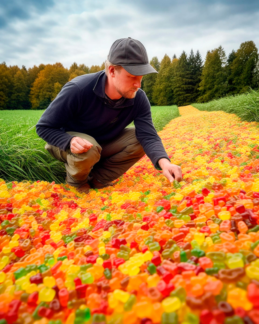 Пончиковые грядки, мармеладные реки и монетные поля - как нейросеть видит источник, откуда человек берет продукты
