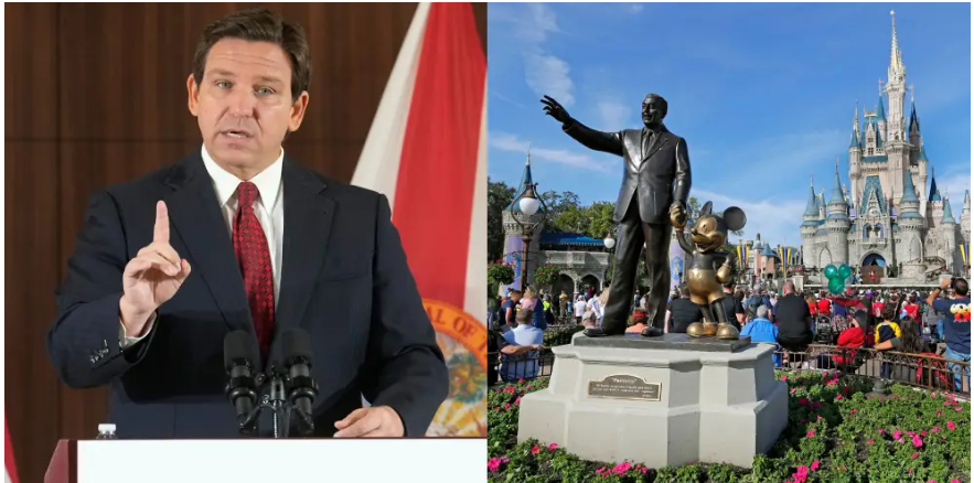 Дисней и ДеСантис враждуют уже год из-за того, что Дисней выступил против спорного законопроекта. Вот хронология событий.