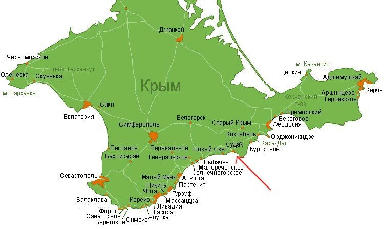 Крым полуостров карта россии