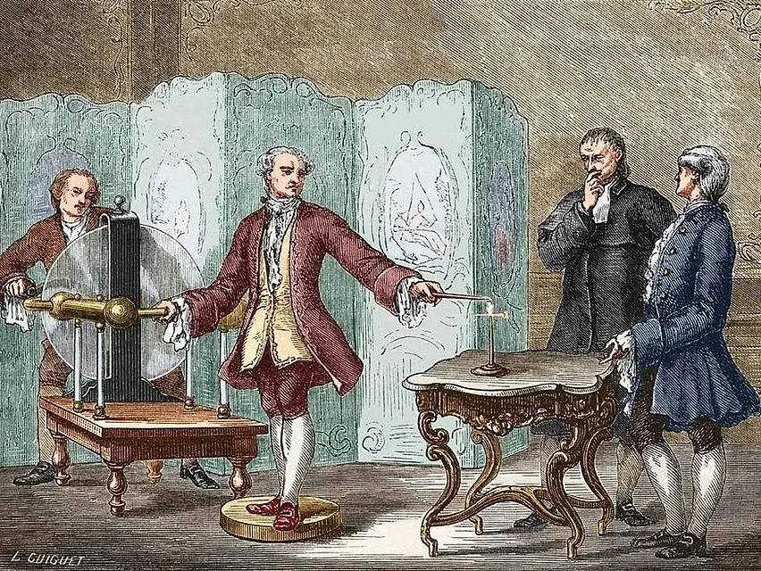 Для своих экспериментов физик Жан-Антуан Нолле использовал людей в качестве материала