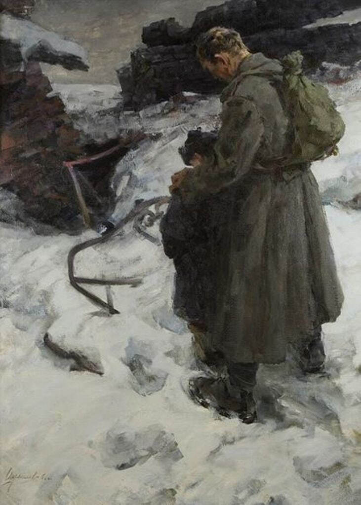 Картина \"Возвращение\", 1961 г, художник Шумилов Вячеслав Фёдорович ...