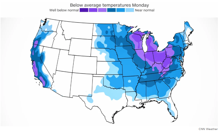 Исторический майский шторм принес снег и рекордно низкие температуры на Великие озера