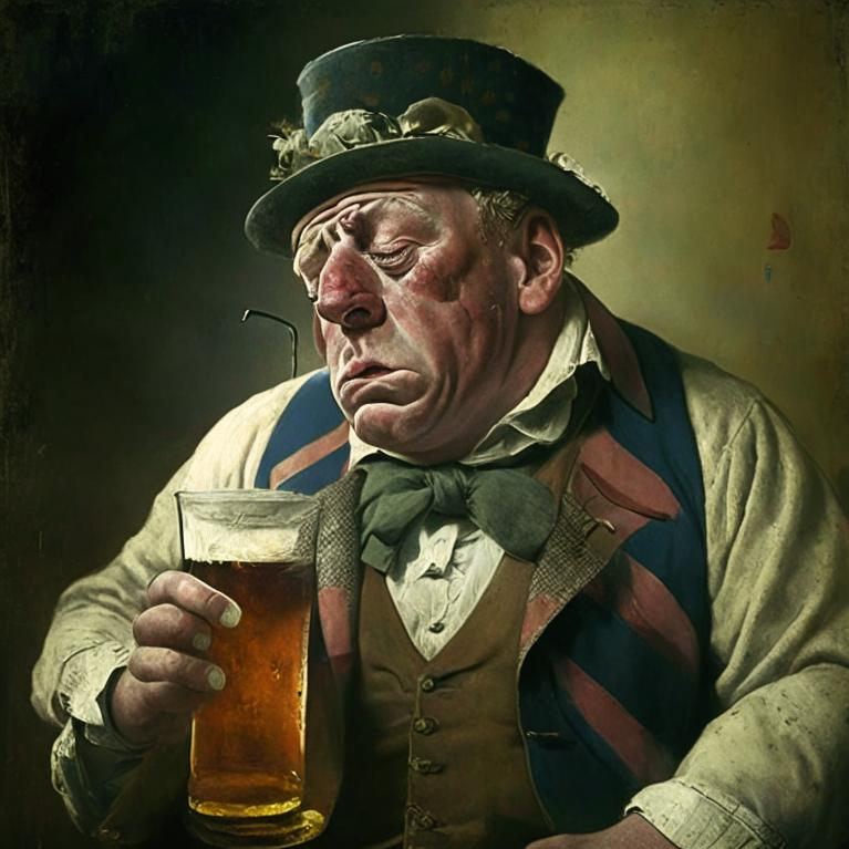 ИИ рисует. Подборка рисунков на тему - пьяные разных стран мира