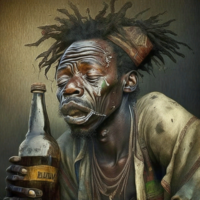 ИИ рисует. Подборка рисунков на тему - пьяные разных стран мира