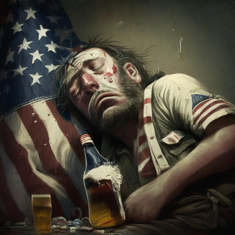 ИИ рисует. Подборка рисунков на тему - пьяные разных стран мира
