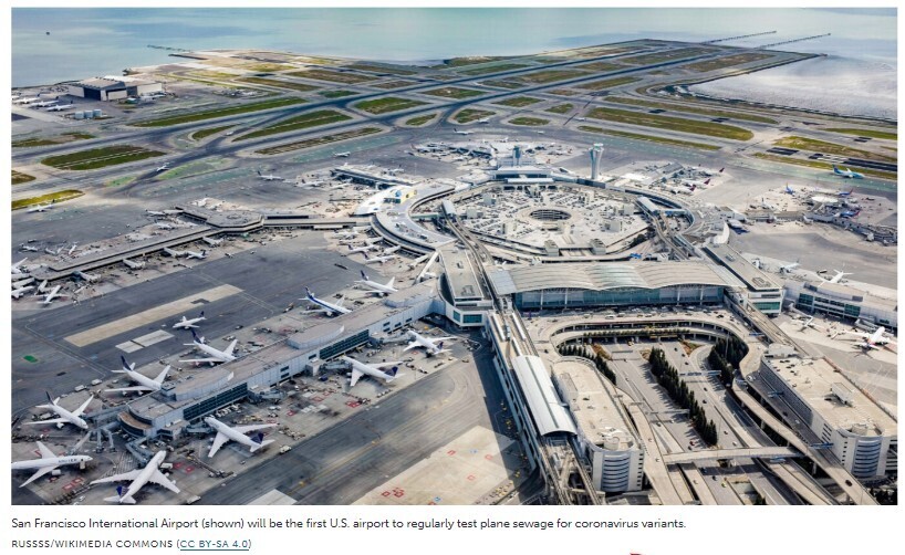 Аэропорт Сан-Франциско будет отслеживать отходы самолетов на предмет наличия разновидностей COVID-19.