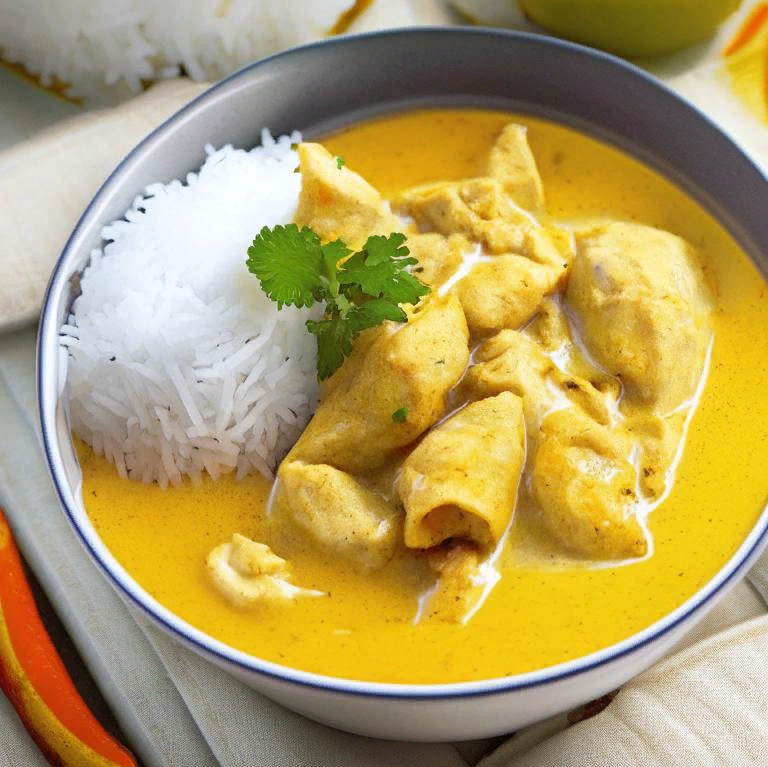 Карри с кокосовым молоком и курицей