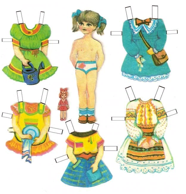 Незабываемая игровая классика: куклы из бумаги для девочек в Советском Союзе