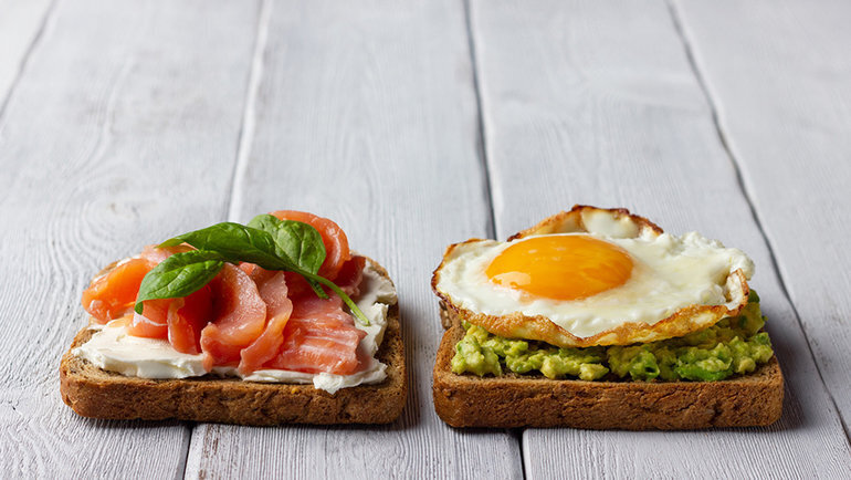 Бутерброд с открытым лицом для похудеть