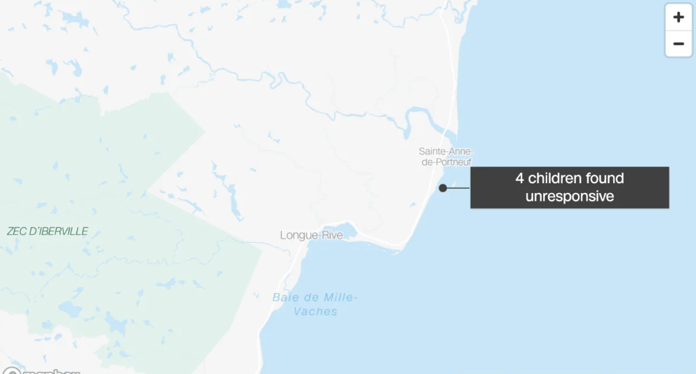 Полиция сообщает, что во время рыбалки в Квебеке погибло 5 человек, включая детей, после того, как группу застиг прилив