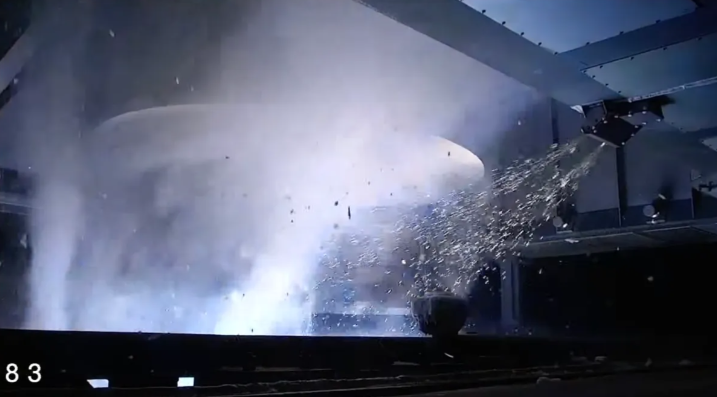 Ракета вулкан проводит статическое огневое испытание