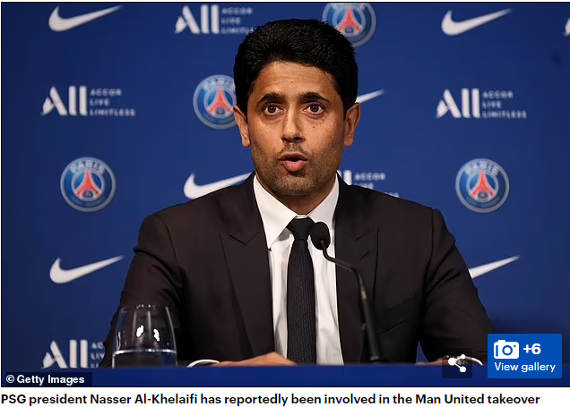 Президент Paris Saint-Germain Нассер Аль-Хелаифи играет важную роль в захвате "Манчестер Юнайтед