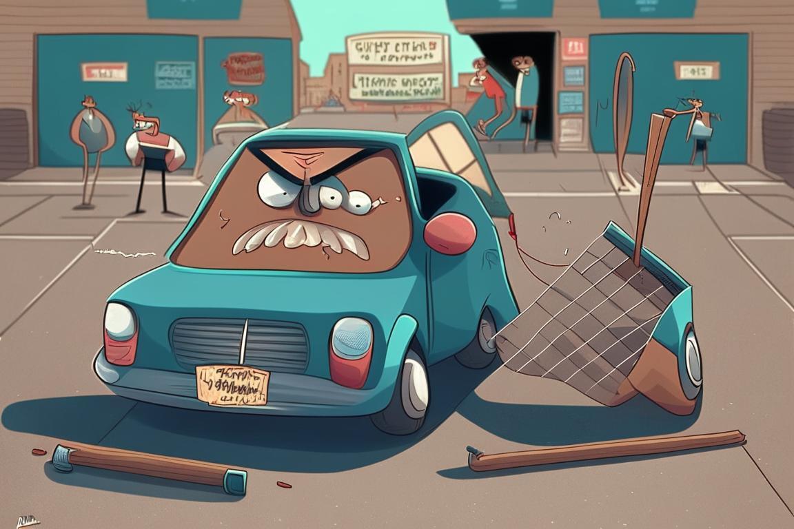 Наказание плохих парковщиков путем прикрепления тележки к двери их автомобиля